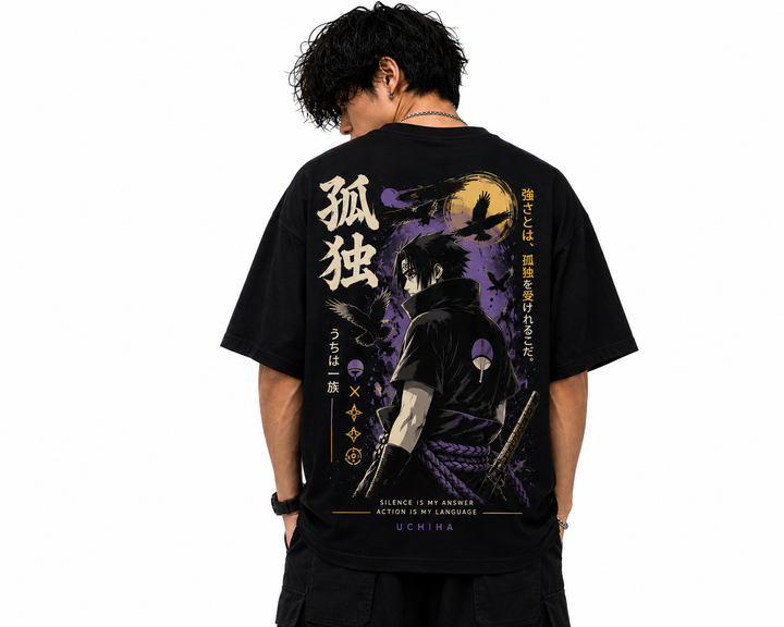Men's Oversized Printed T-Shirt Style Uchiha