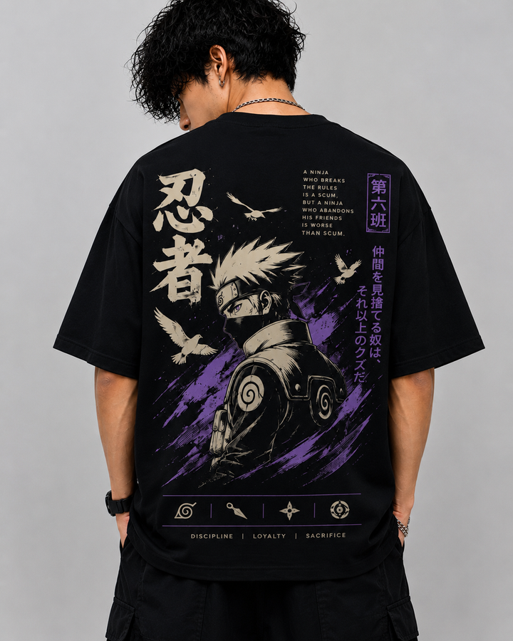Men's Oversized Printed T-Shirt Style A Ninja