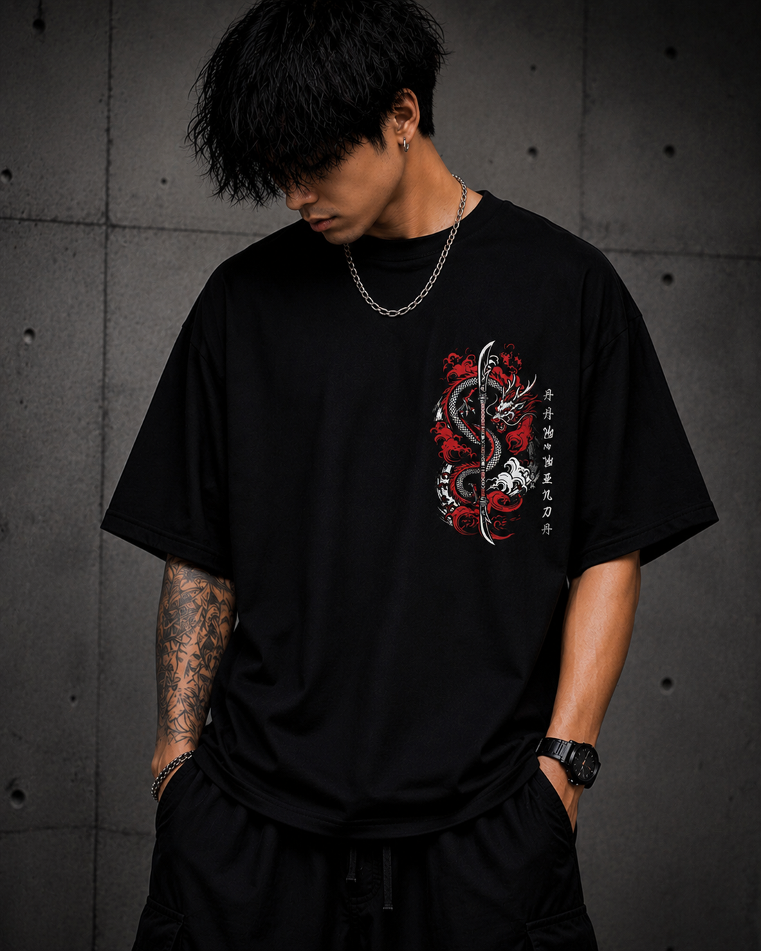 Men's Oversized Printed T-Shirt Style DARGON