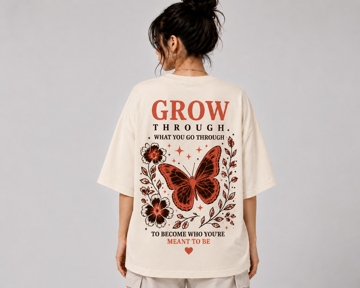 Women’s/Girl's Oversized Printed T-Shirt | Relaxed Fit Casual