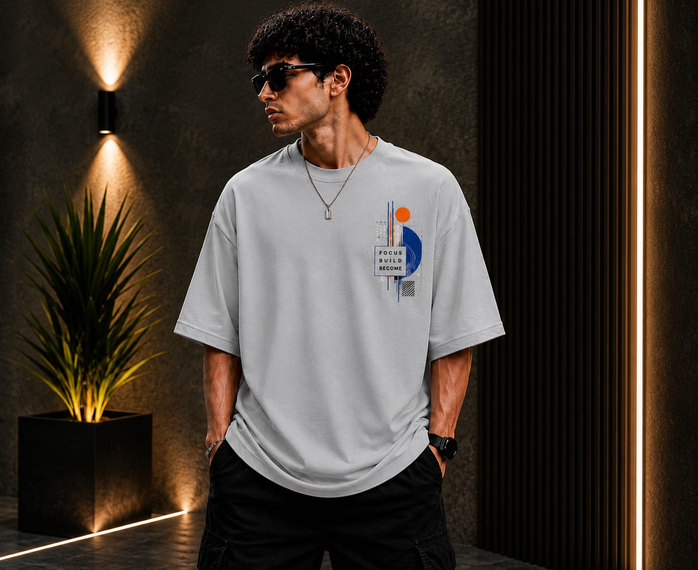 Men's Oversized Printed T-Shirt