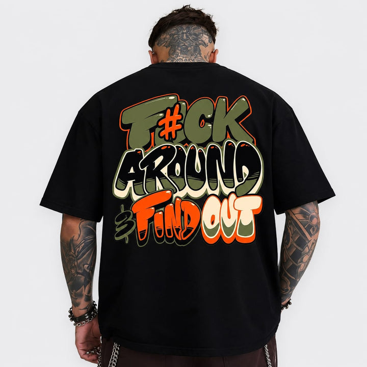 Men's Oversized Printed T-Shirt Style ( F AROUND)