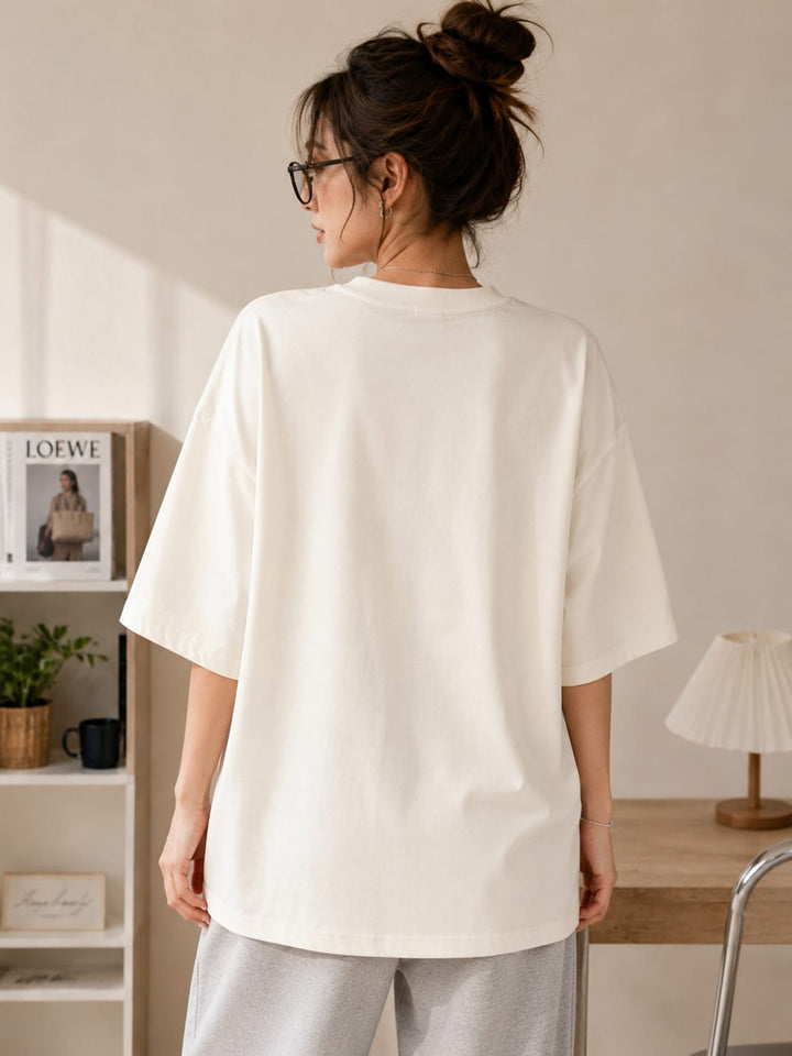 Women’s/Girl's Oversized Printed T-Shirt | Relaxed Fit Casual I AM NOT LAZY