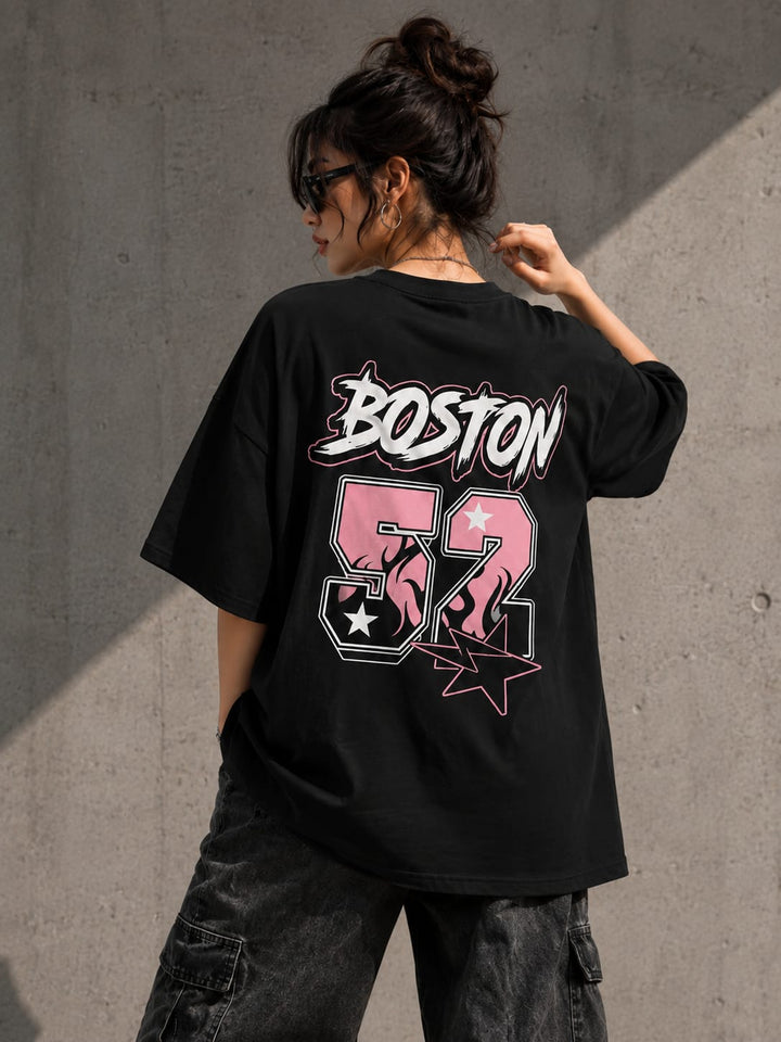 Women’s/Girl's Oversized Printed T-Shirt | Relaxed Fit Casual BOSTEN 52