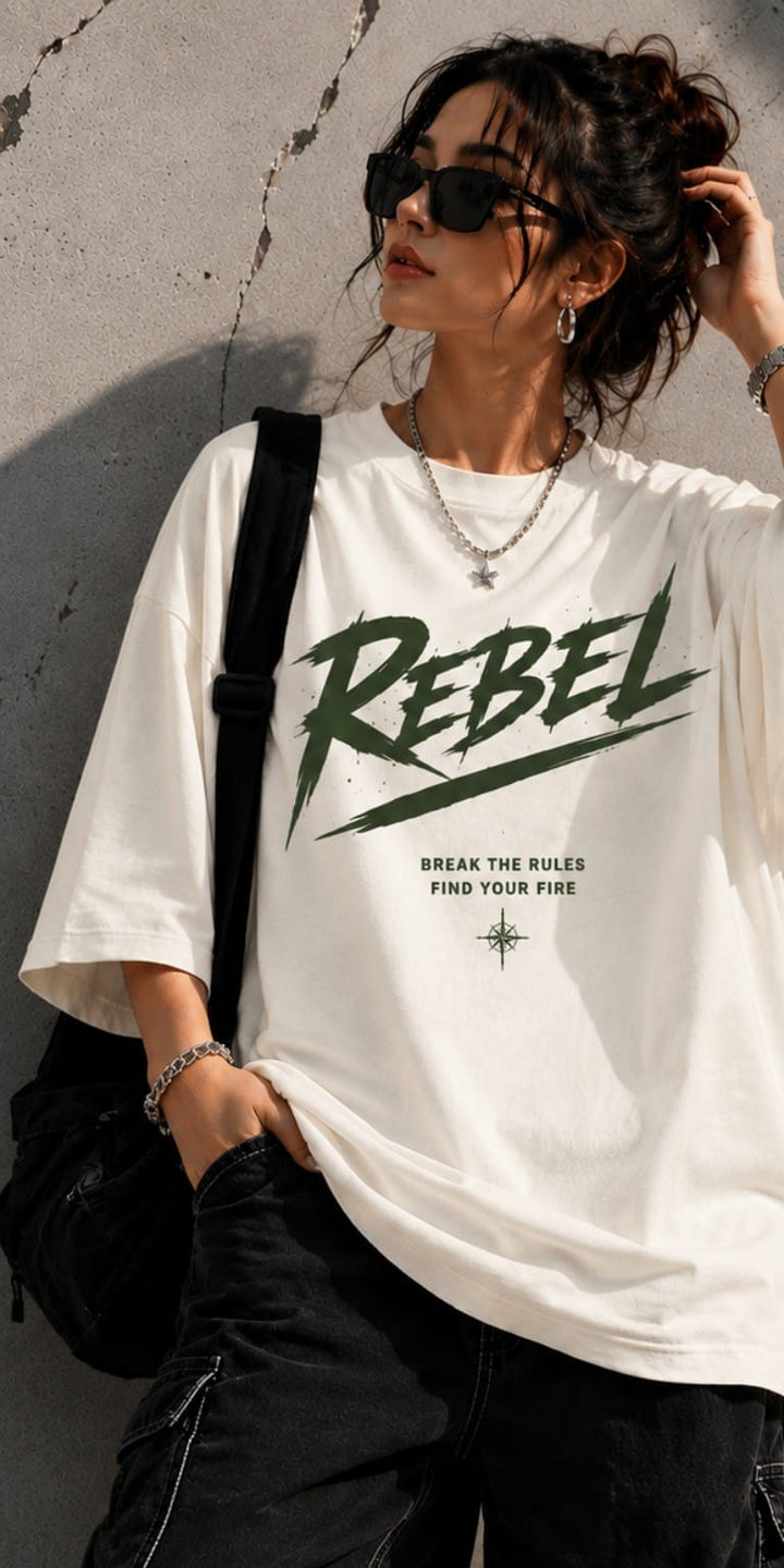Women’s/Girl's Oversized Printed T-Shirt | Relaxed Fit
