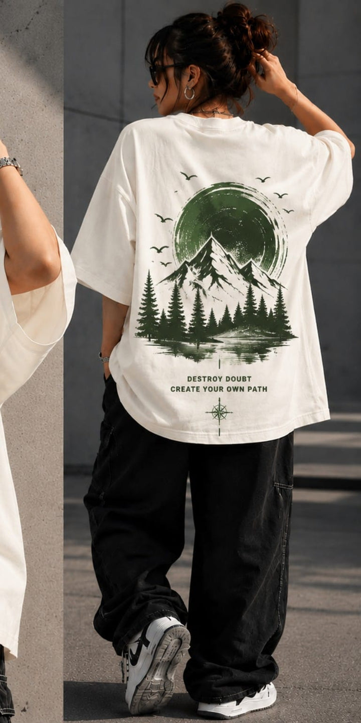 Women’s/Girl's Oversized Printed T-Shirt | Relaxed Fit