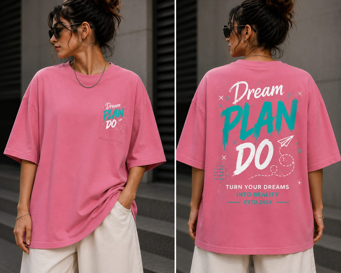 Women’s/Girl's Oversized Printed T-Shirt | Relaxed Fit Casual DO PLAN