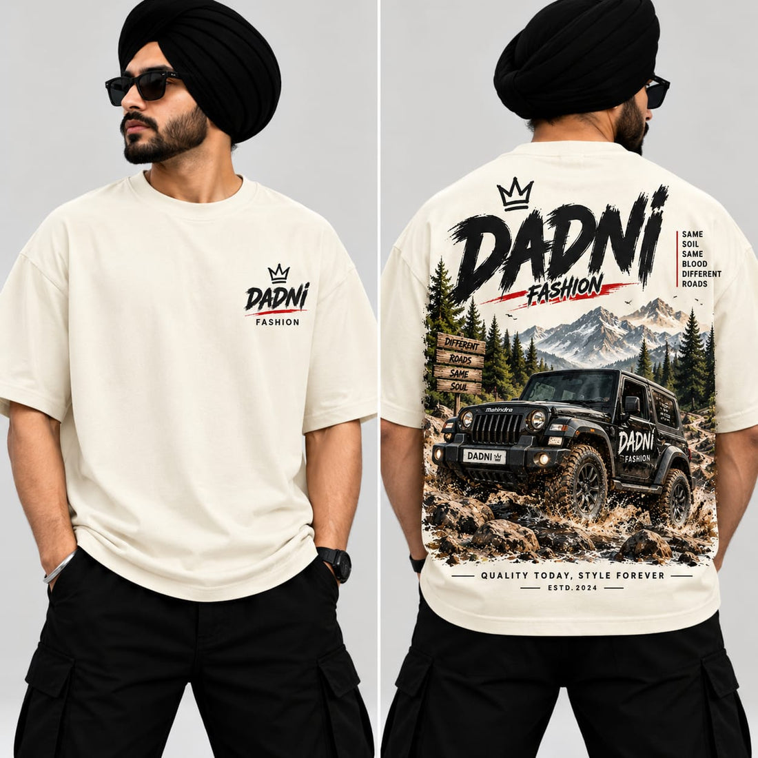 Men's Oversized Printed T-Shirt Style(DADNI)