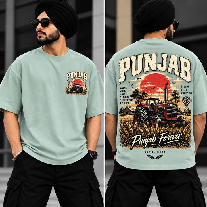 Men's Oversized Printed T-Shirt Style(PUNJAB FORAVER)