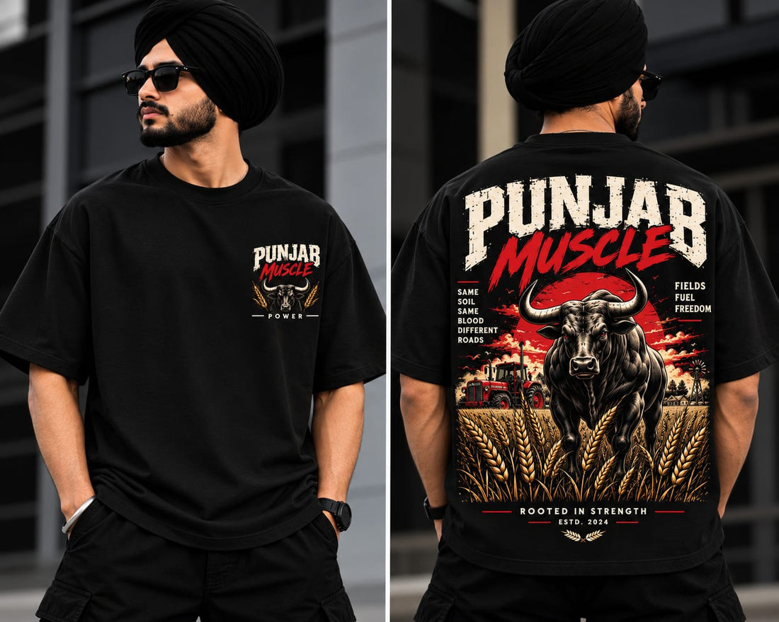 Men's Oversized Printed T-Shirt Style(PUNJAB MUSCLE) (Copy) (Copy) (Copy)