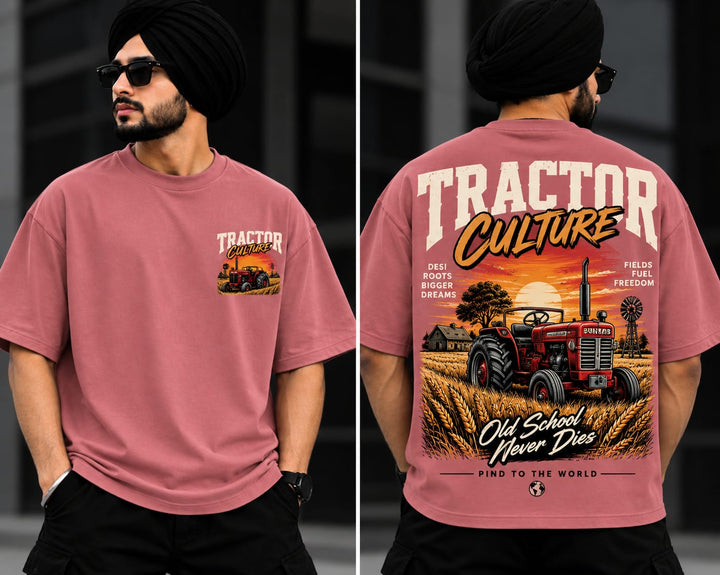 Men's Oversized Printed T-Shirt Style(TRACTOR CULTURE)
