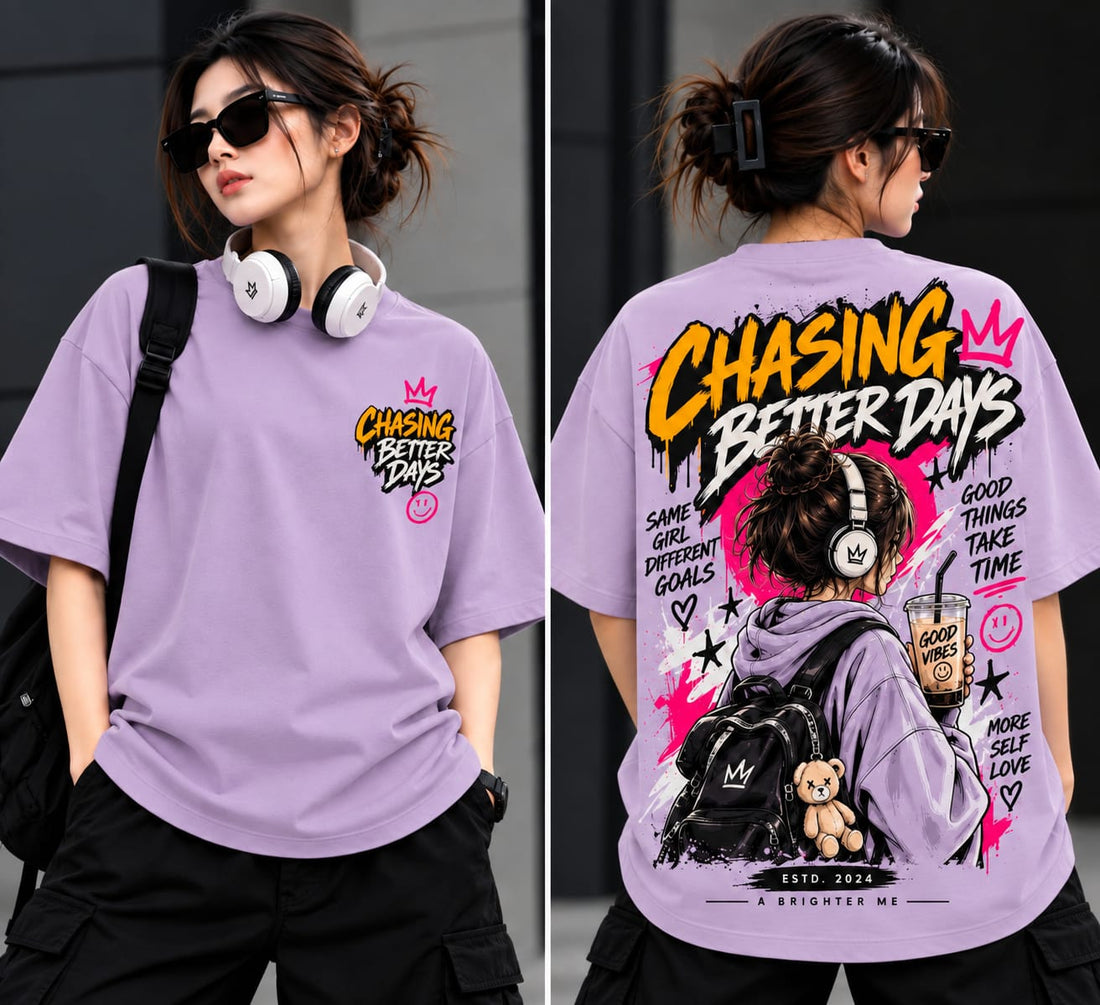 Women’s/Girl's Oversized Printed T-Shirt | Relaxed Fit