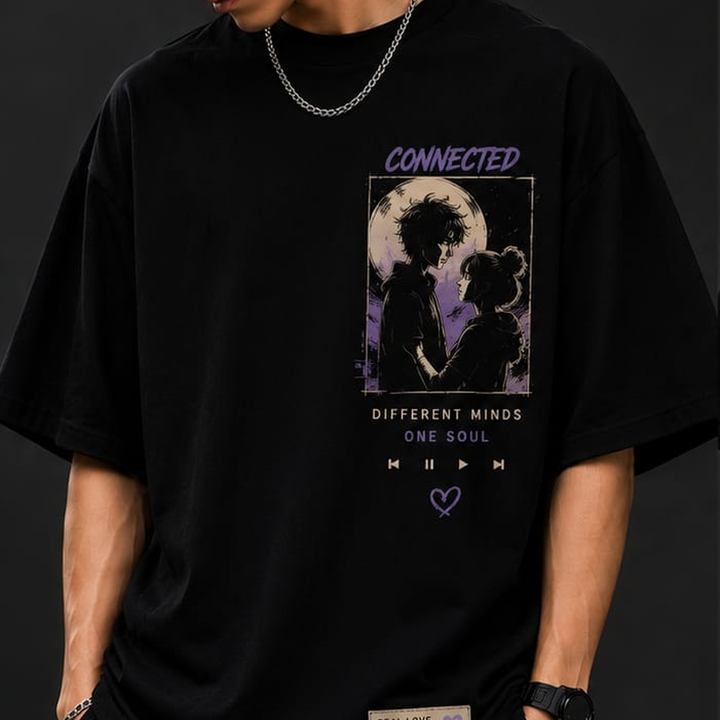 Men's Oversized Printed T-Shirt  you &Me