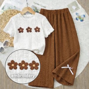 Stylish Girls Co-ord Set – Trendy & Comfortable embroidery  for girls